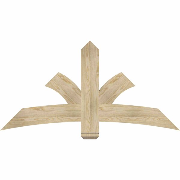 Ekena Millwork Davenport Rough Sawn Timber Gable Bracket, Douglas Fir, 60"W x 30"H x 2"D x 6"F, 12/12 Pitch GBW060X30X0206DAV00RDF - main